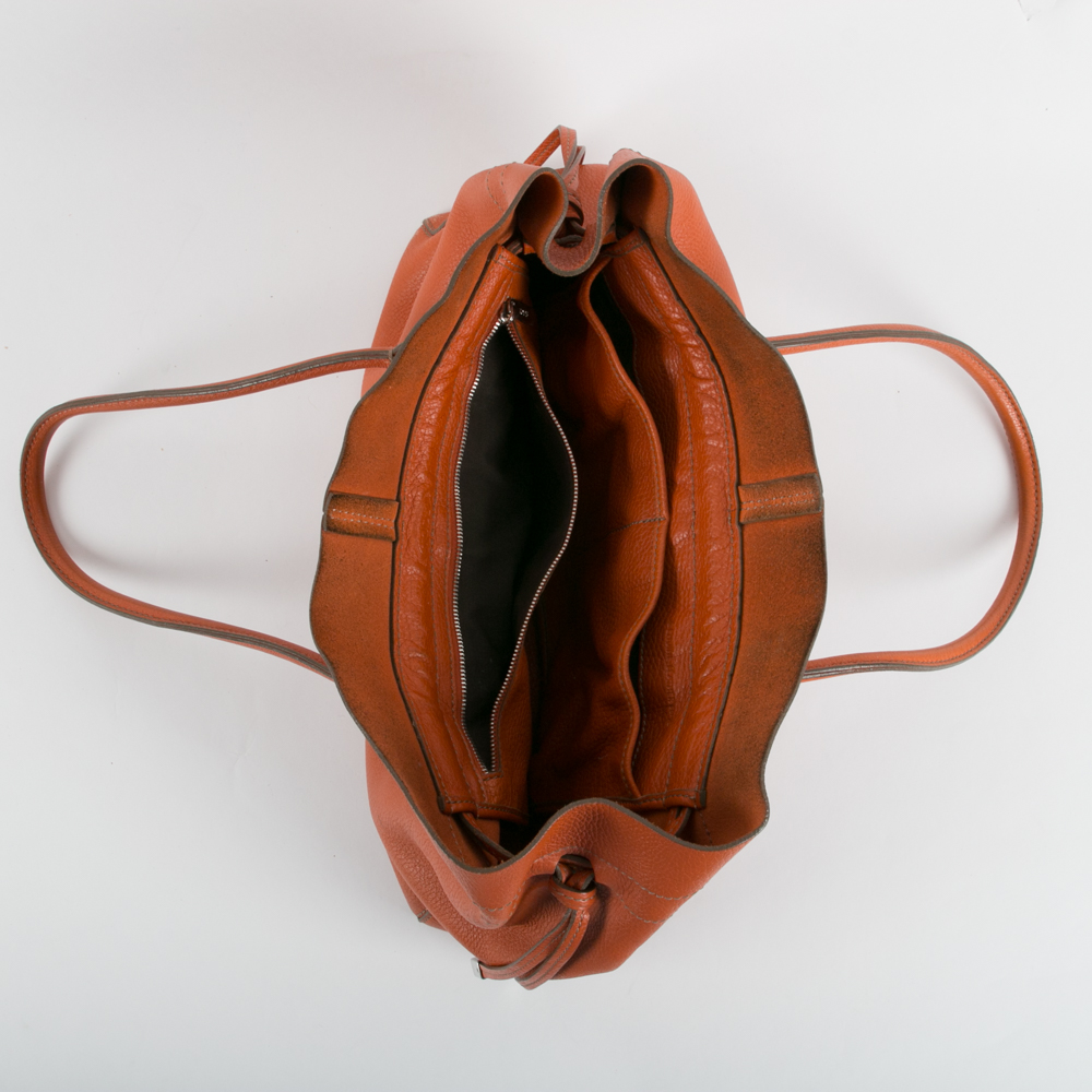 Tod's Orange Leather Handbag