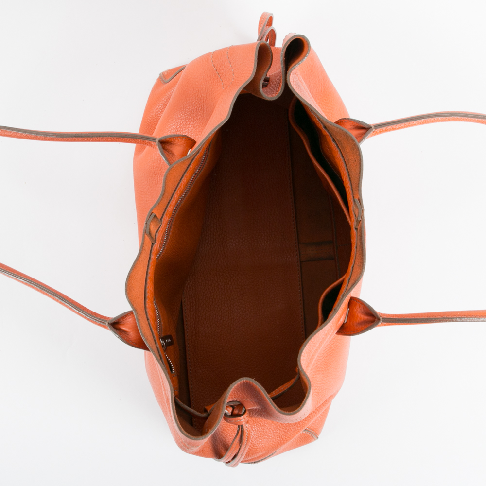 Tod's Orange Leather Handbag