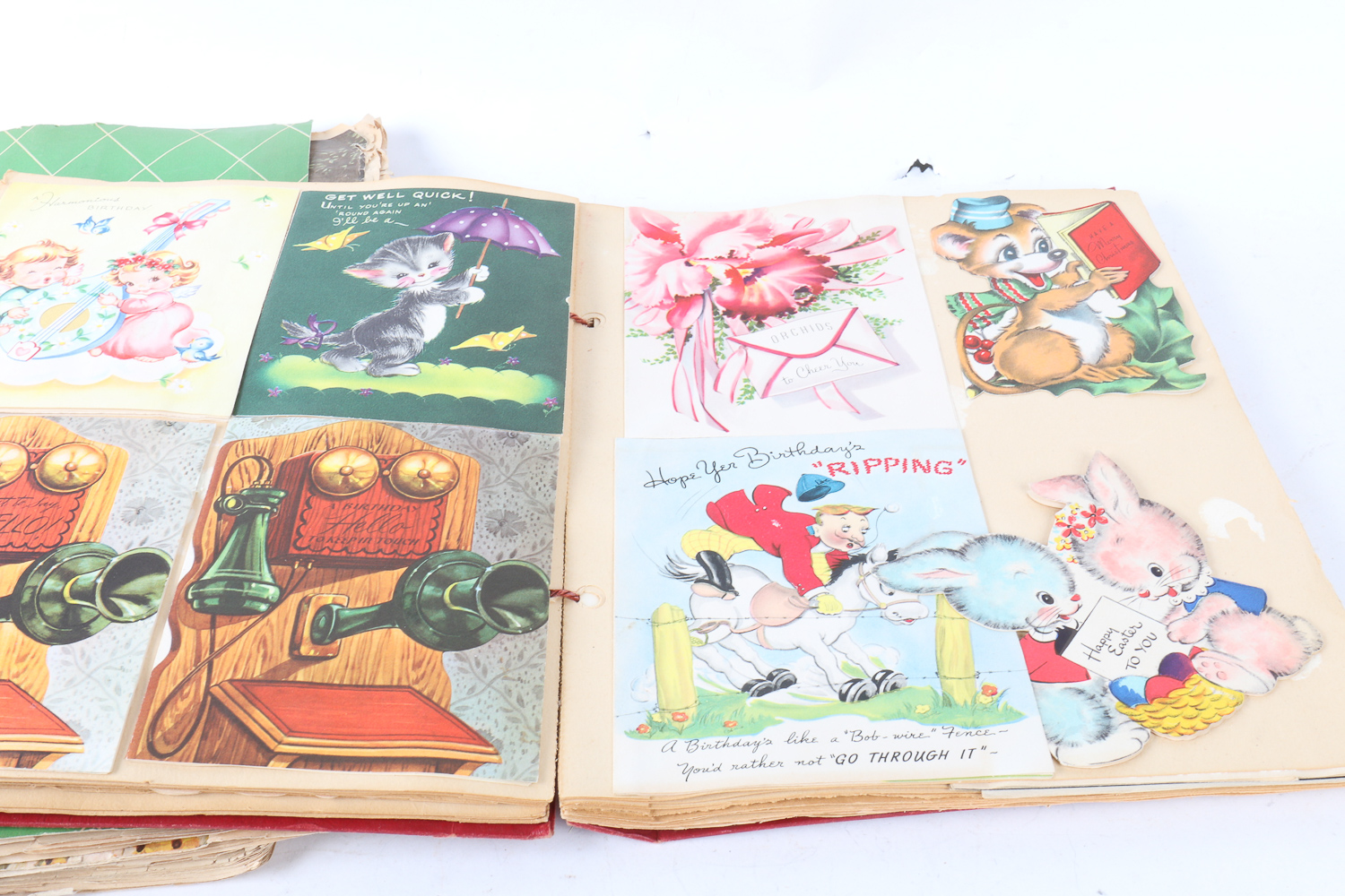 Collection of Vintage Greeting Cards and Scrapbooks