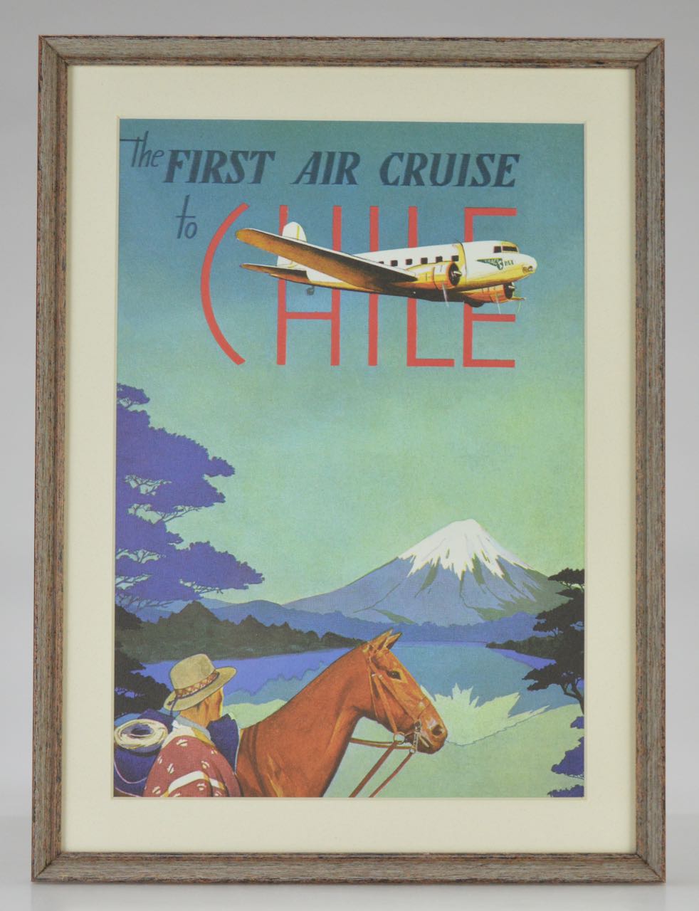 Framed Vintage Travel Advertisements