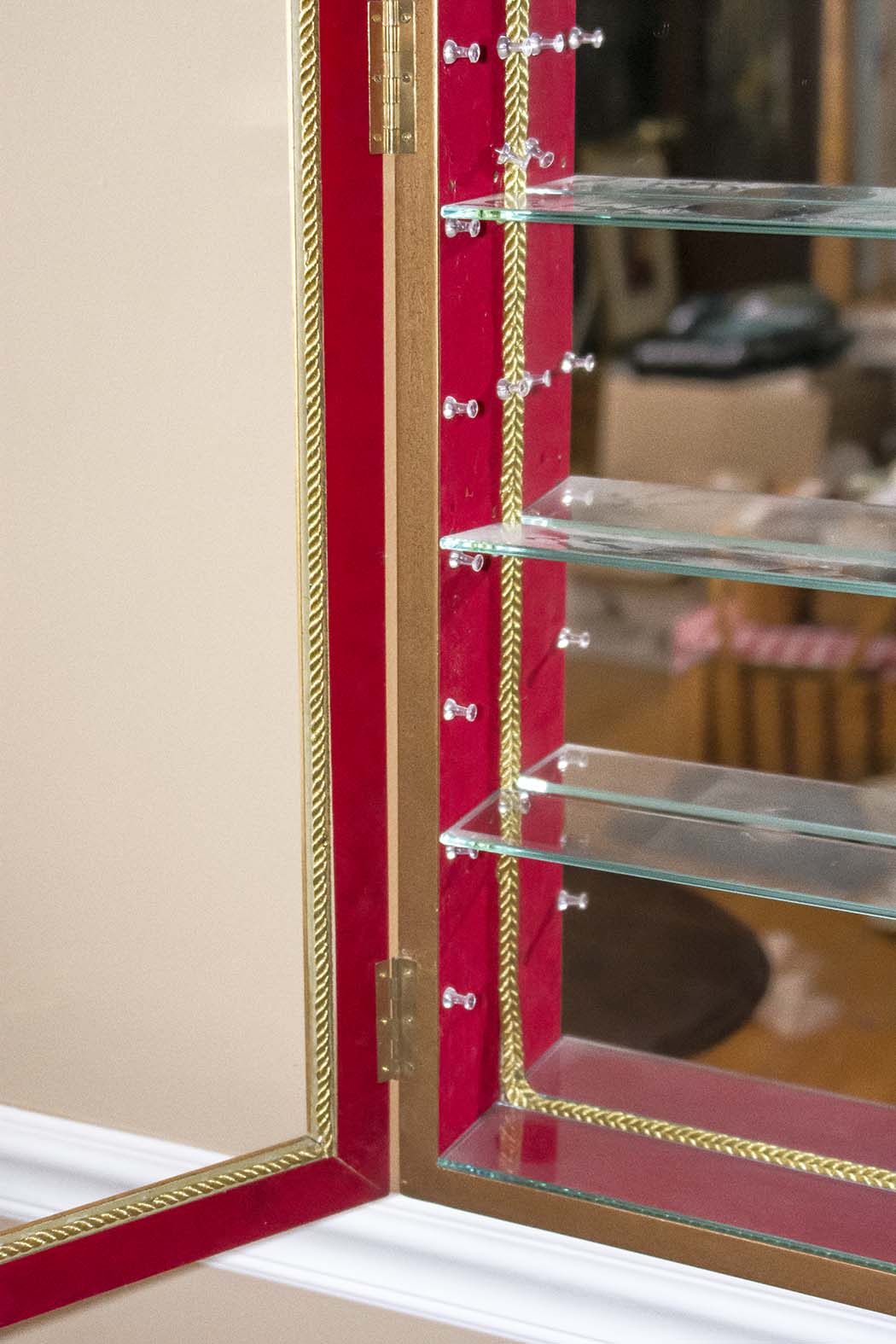 Pair of Hanging Curio Cabinets