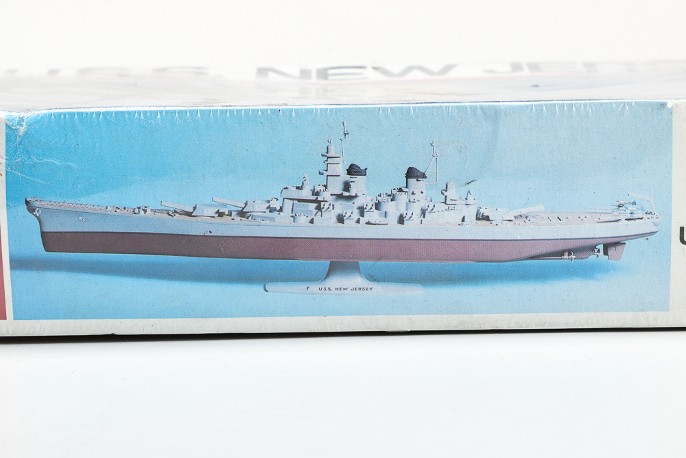 Vintage U.S.S. New Jersey Detailed Battleship Model