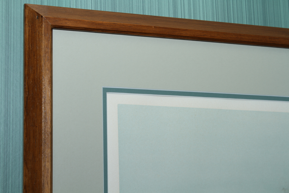 Signed Lithograph of a Rural Scene