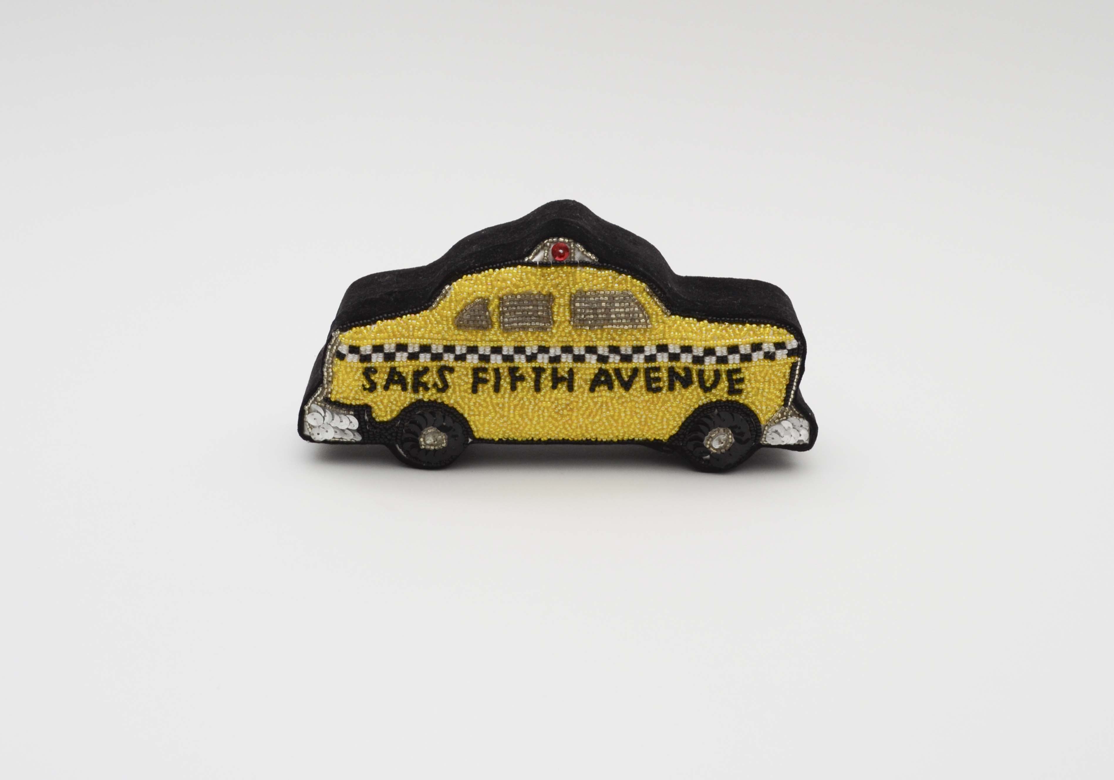 Beaded Saks Fifth Avenue Taxi Cab Jewelry Box