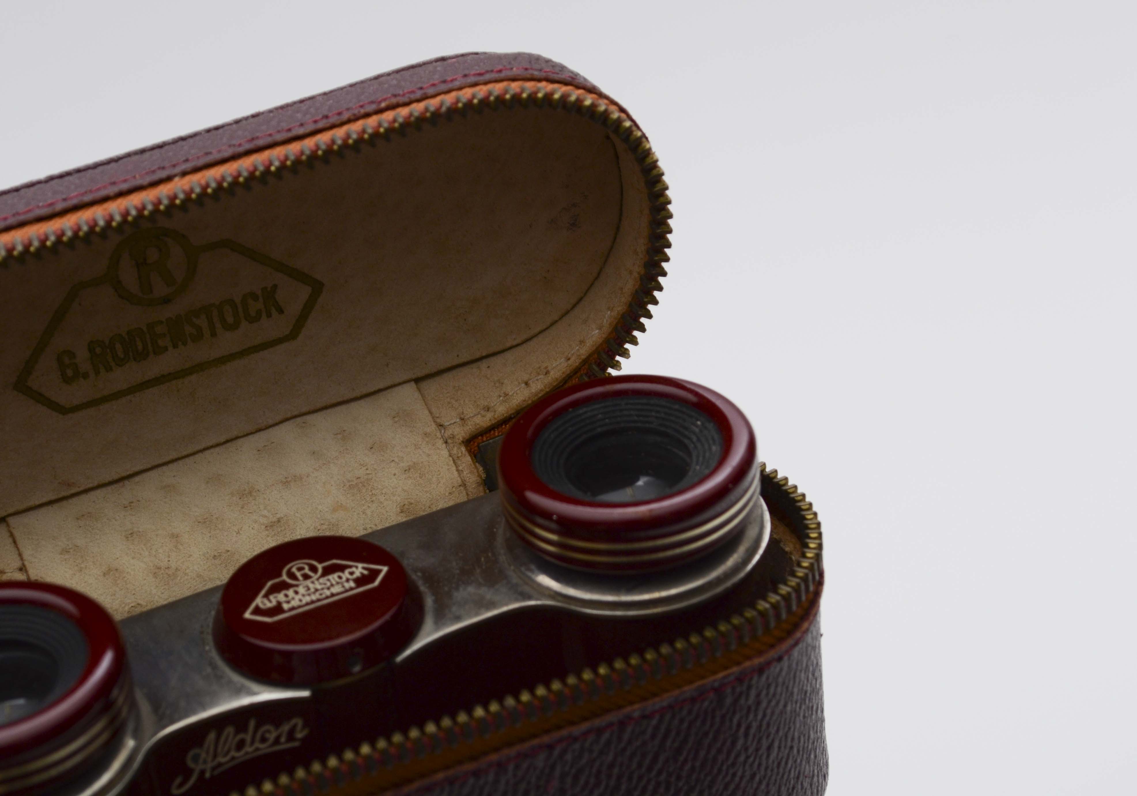 Vintage G.Rodenstock Munchen Aldon Binoculars with Case