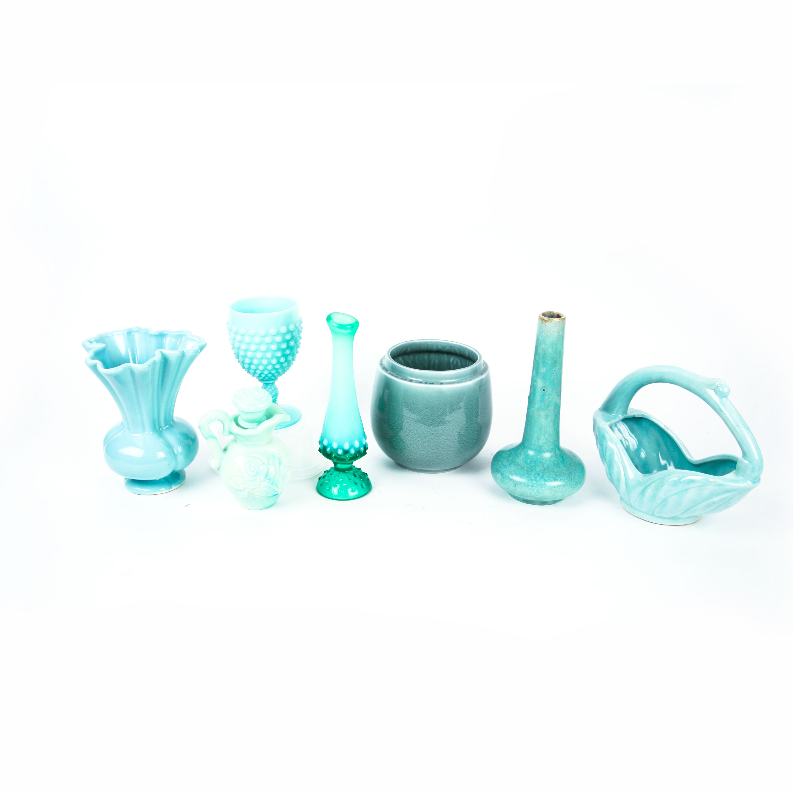 Assorted Aqua Blue Vessels