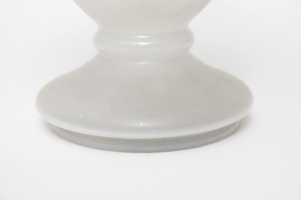 Pair of Hand Painted Vintage Crimped Ruffle Vases