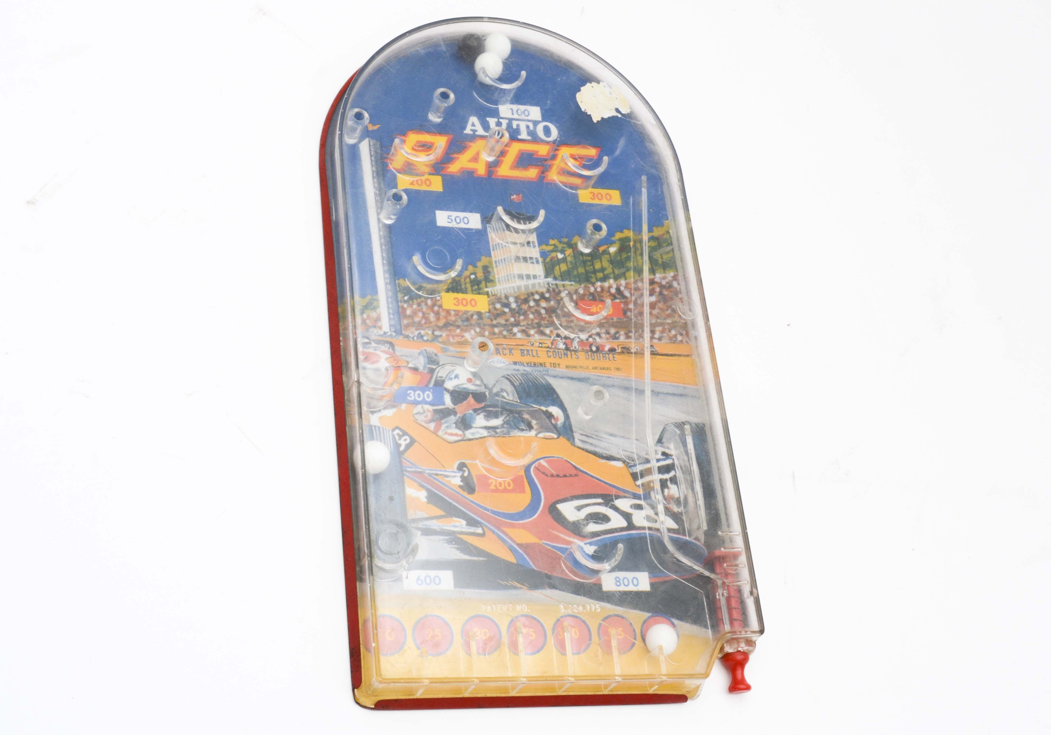 Vintage Toy Bricks and Pinball Game