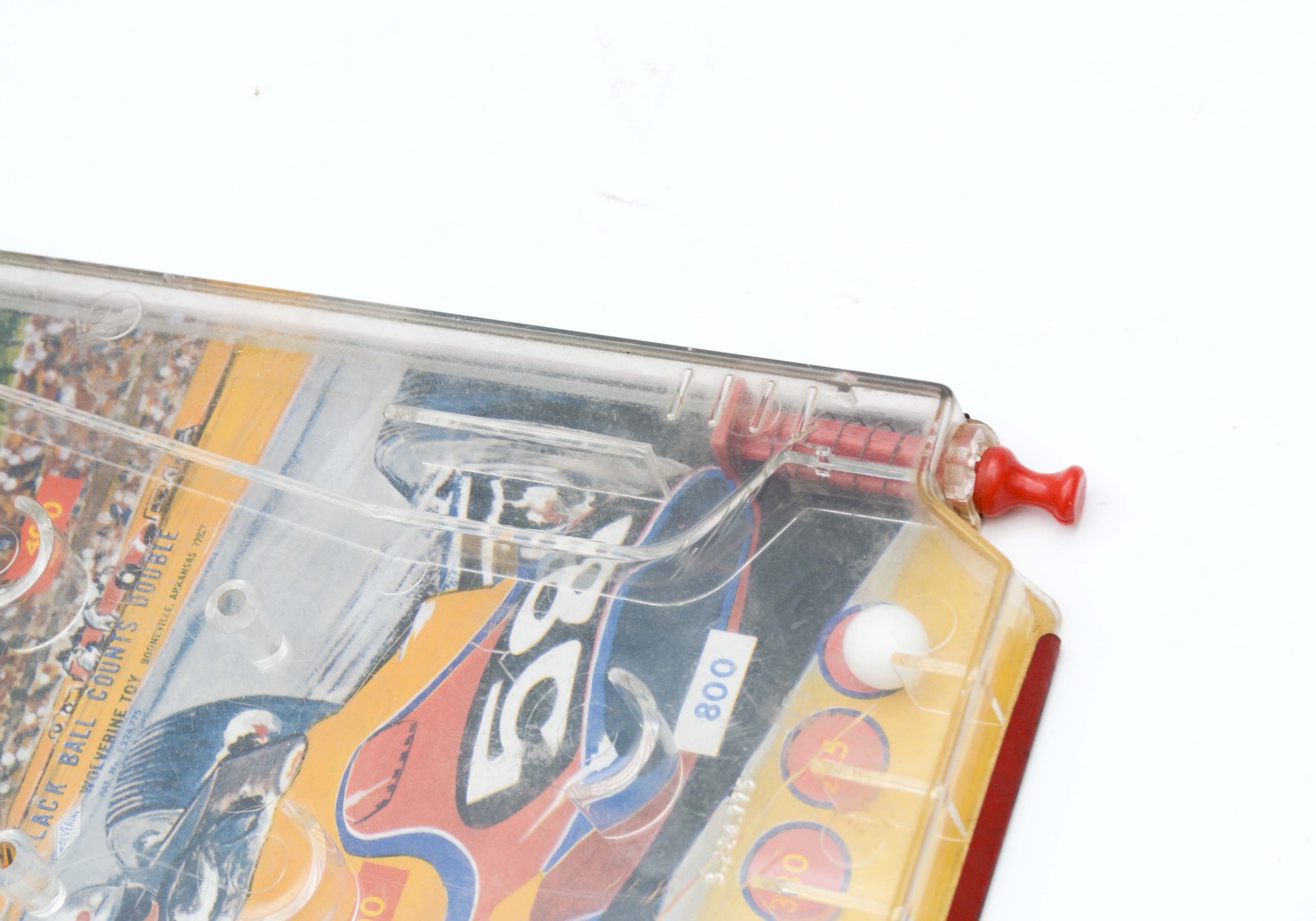 Vintage Toy Bricks and Pinball Game