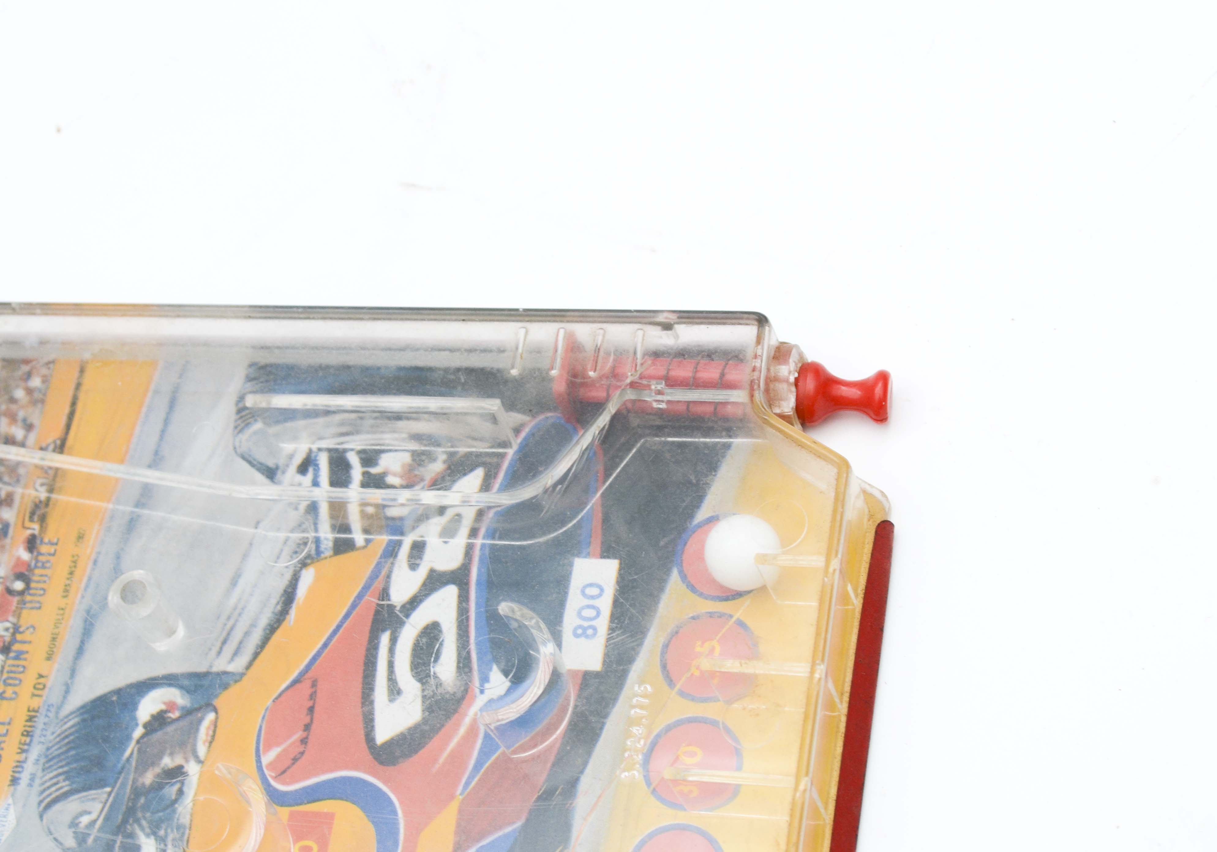 Vintage Toy Bricks and Pinball Game