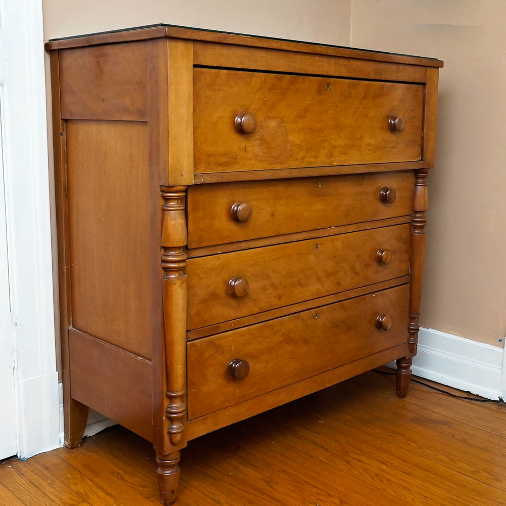 Antique American Empire Cherry Chest of Drawers