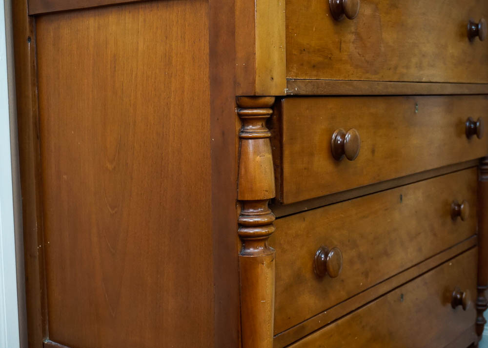 Antique American Empire Cherry Chest of Drawers