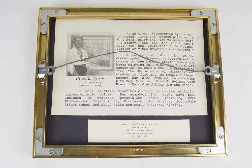 Two Dorene E. Goeman Grand Canyon Offset Lithographs