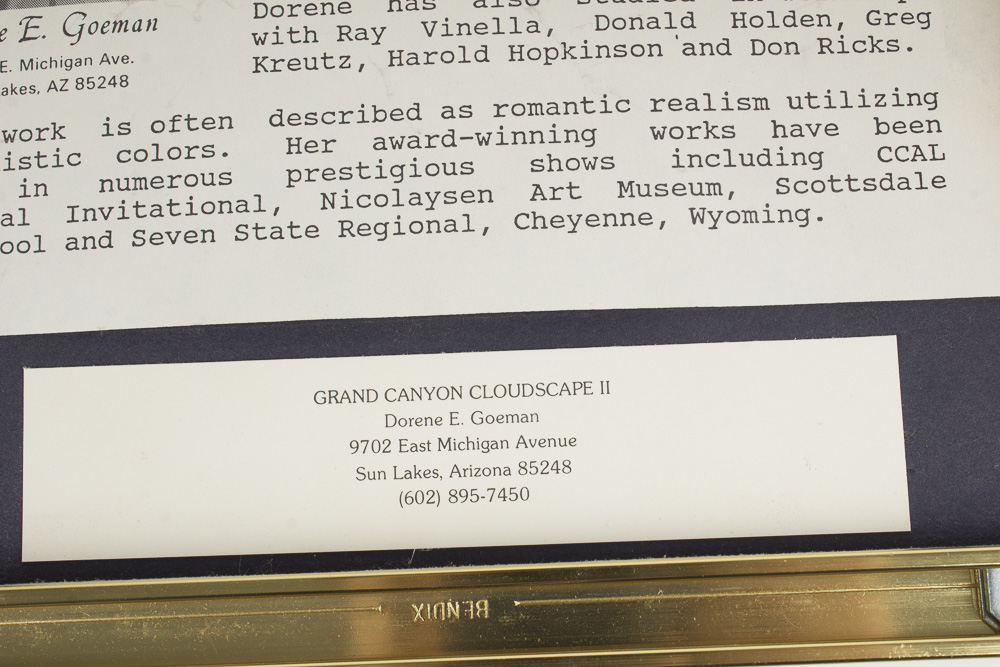 Two Dorene E. Goeman Grand Canyon Offset Lithographs