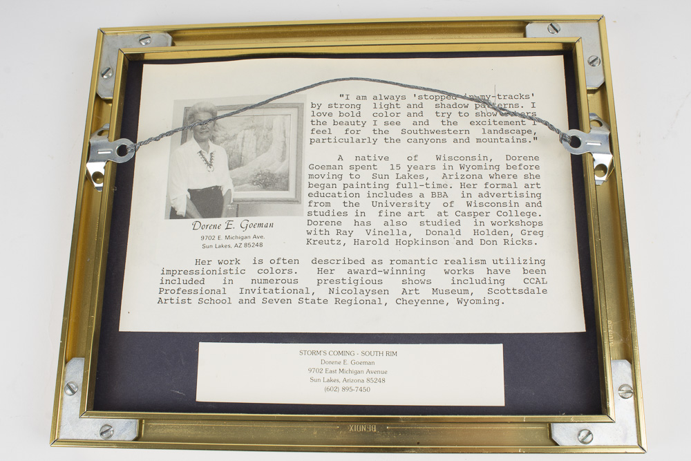 Two Dorene E. Goeman Grand Canyon Offset Lithographs