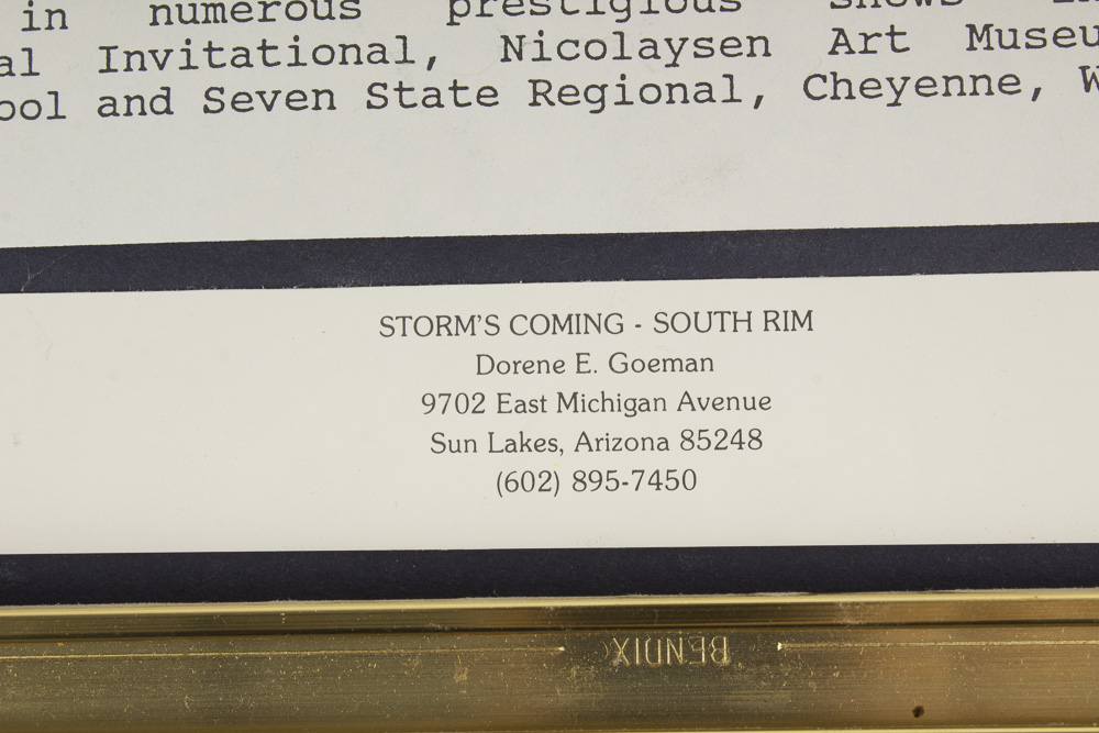 Two Dorene E. Goeman Grand Canyon Offset Lithographs