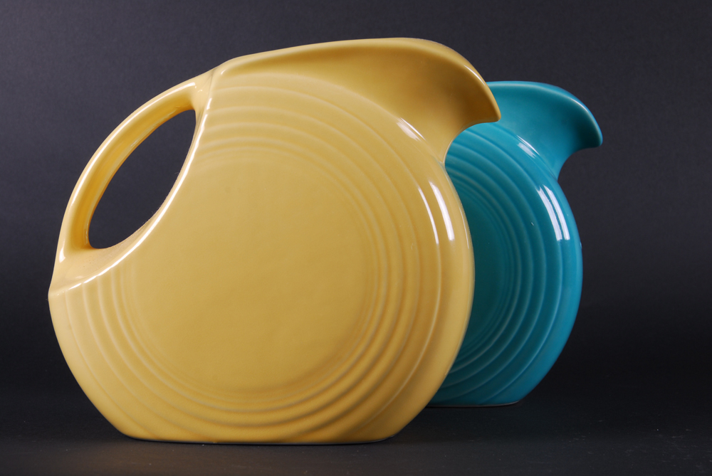 Two Vintage Hall Pottery "Nora" Pitchers