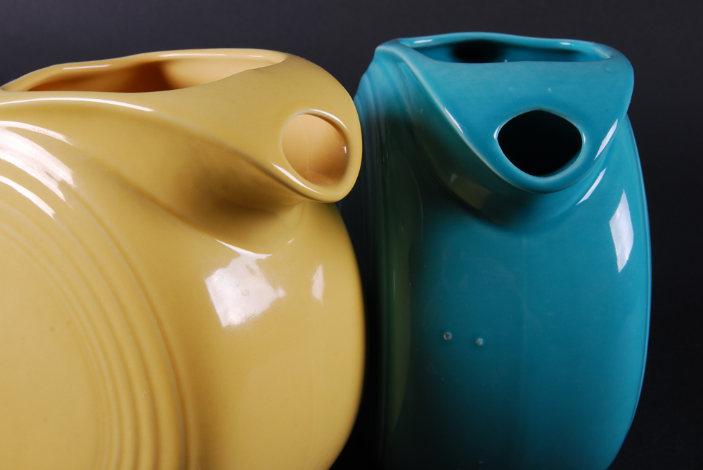 Two Vintage Hall Pottery "Nora" Pitchers