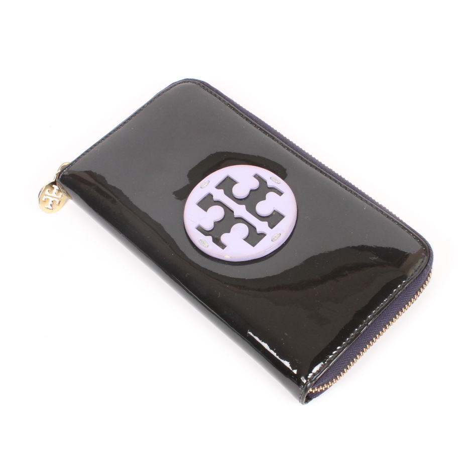Tory Burch Black Patent Leather Wallet