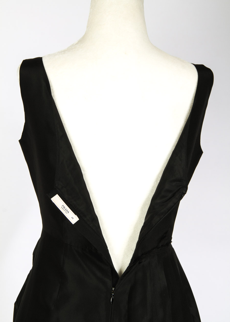 Prada Black Silk Cocktail Dress