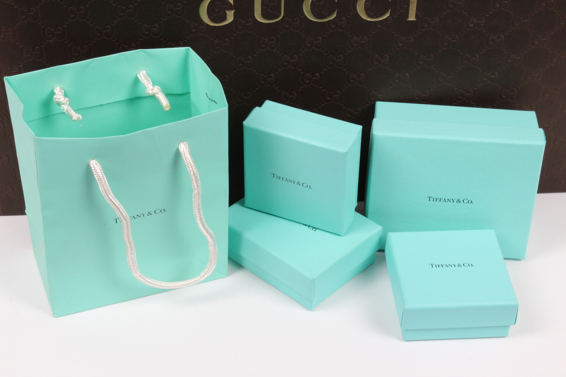 Designer Boxes Featuring Gucci, Louis Vuitton and Tiffany & Co.