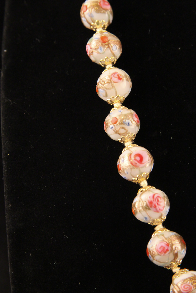 Vintage Fiorato Bead Necklace