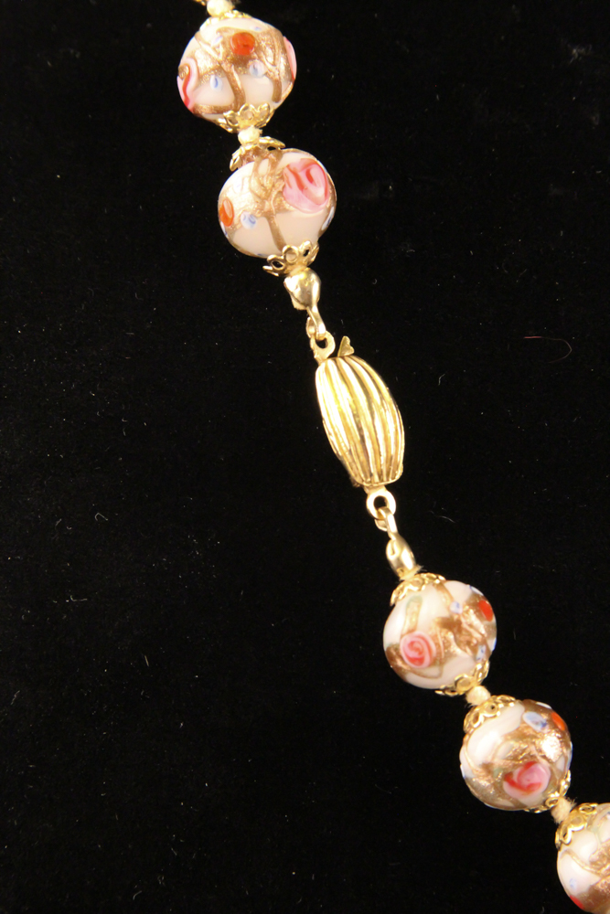 Vintage Fiorato Bead Necklace