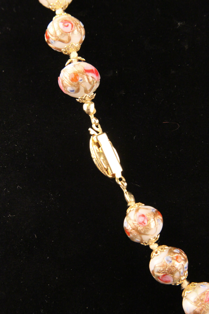 Vintage Fiorato Bead Necklace