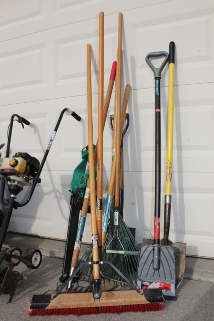 Ryobi Model 410R Garden/Yard Cultivator, Wheelbarrow and Yard Tool Lot