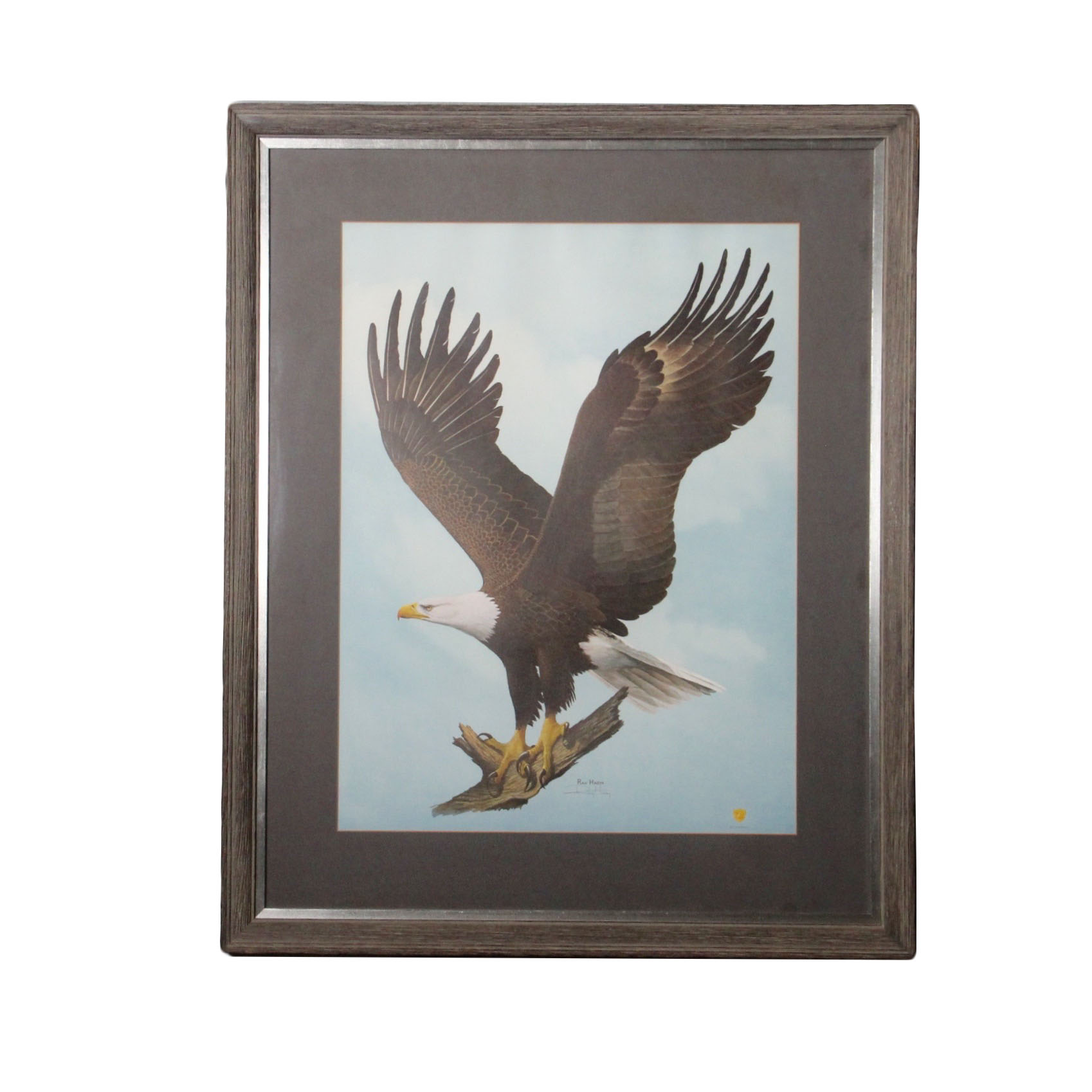 Ray Harm Signed Offset Lithograph West Point Edition Eagle