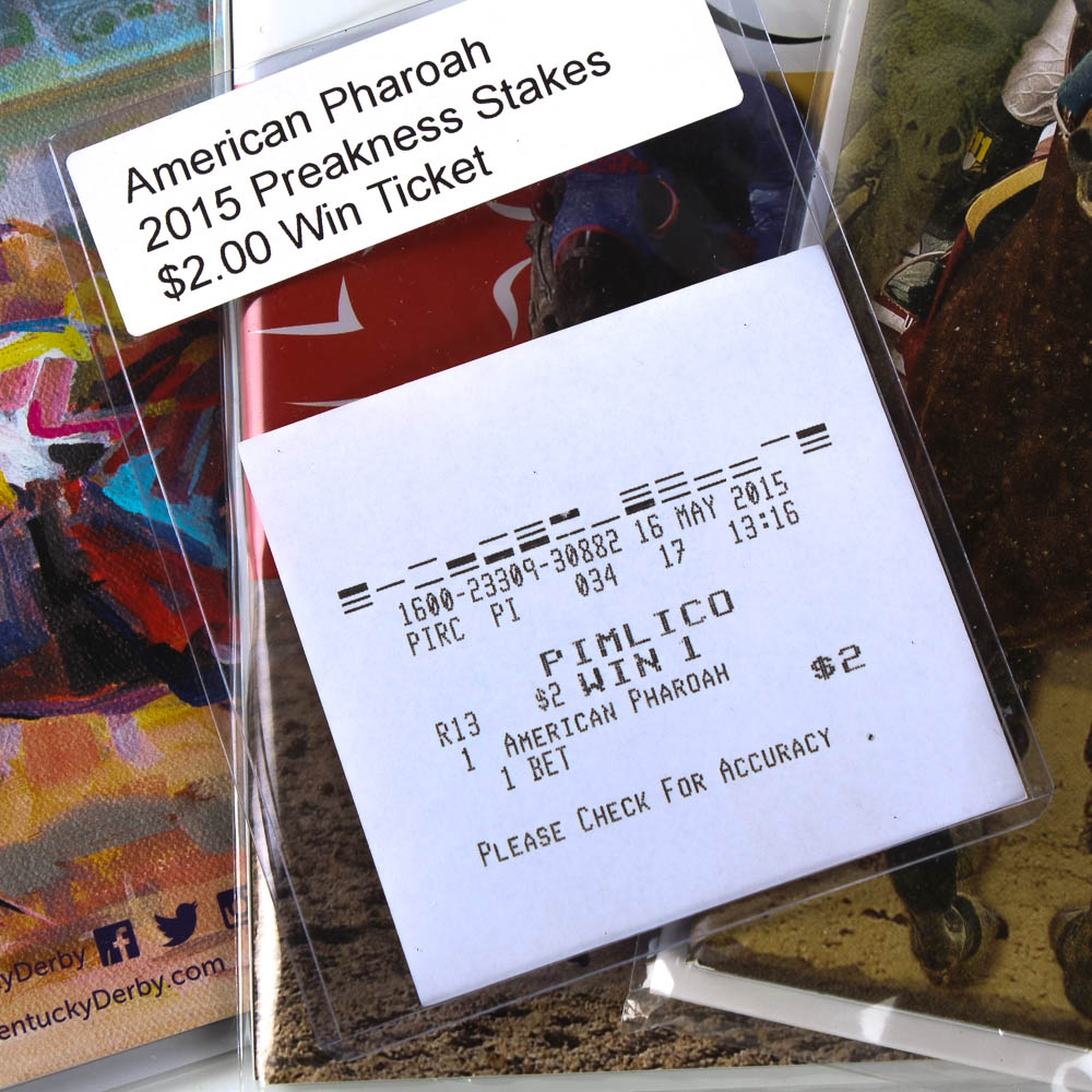 American Pharaoh 2015 Triple Crown Programs with $2 Win Tickets