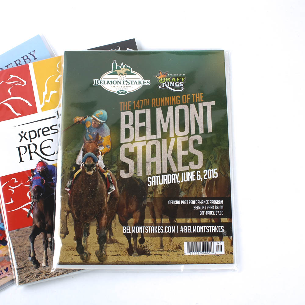 American Pharaoh 2015 Triple Crown Programs with $2 Win Tickets