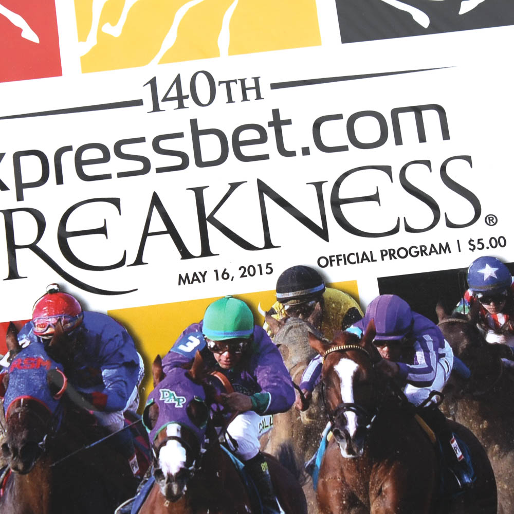 American Pharaoh 2015 Triple Crown Programs with $2 Win Tickets