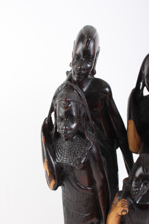 Wood Carving of Maasai Family