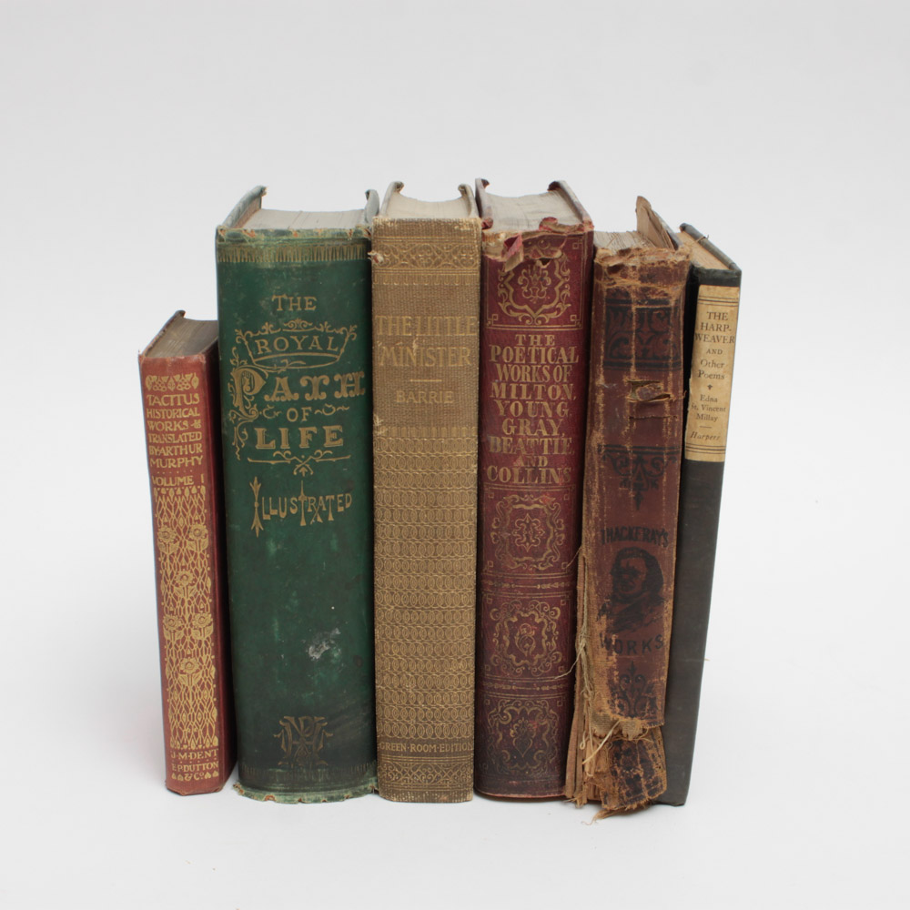 Collection of Antique Poetry Books