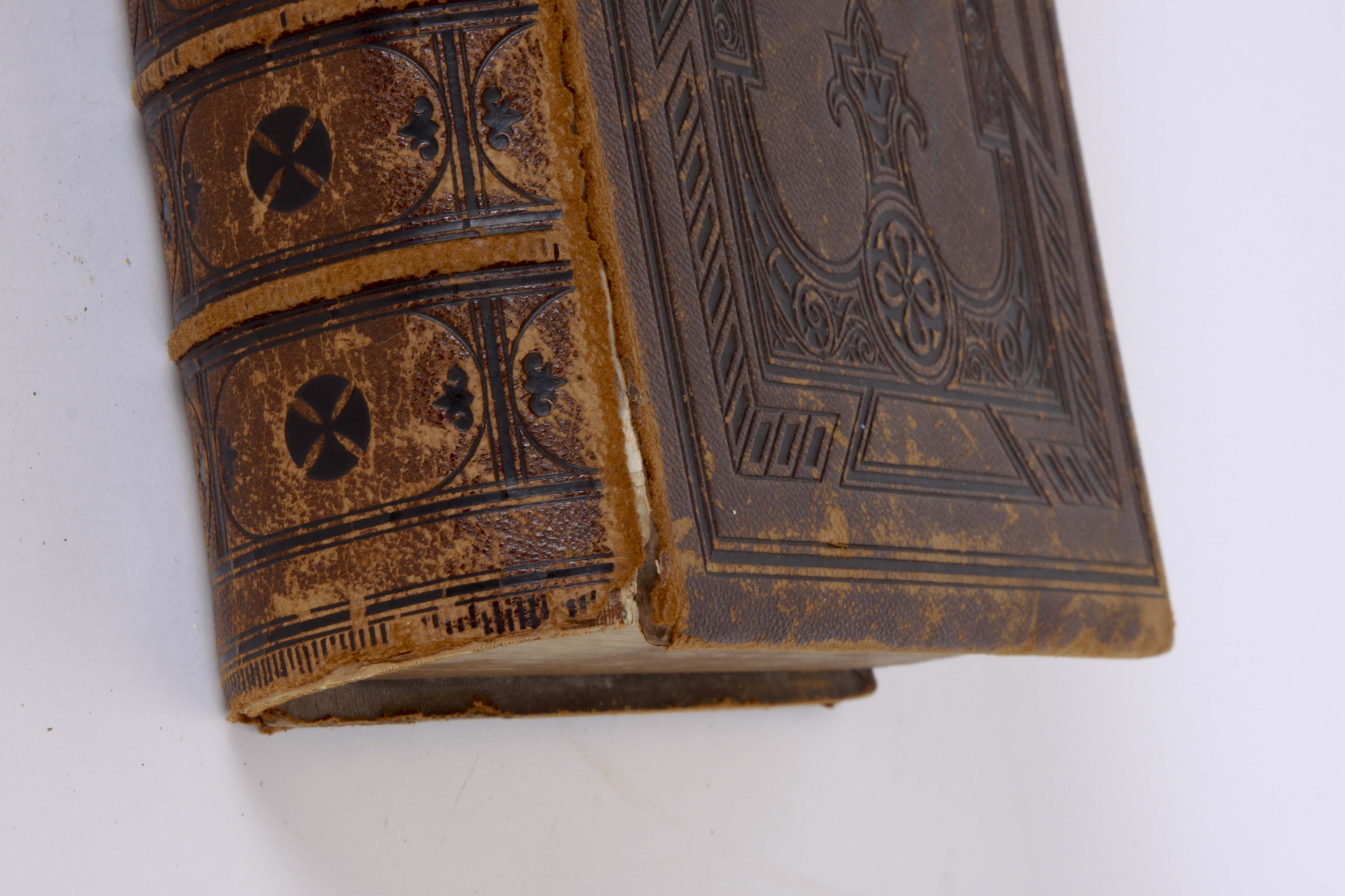 Vintage 1865  Leather Bound Holy Bible