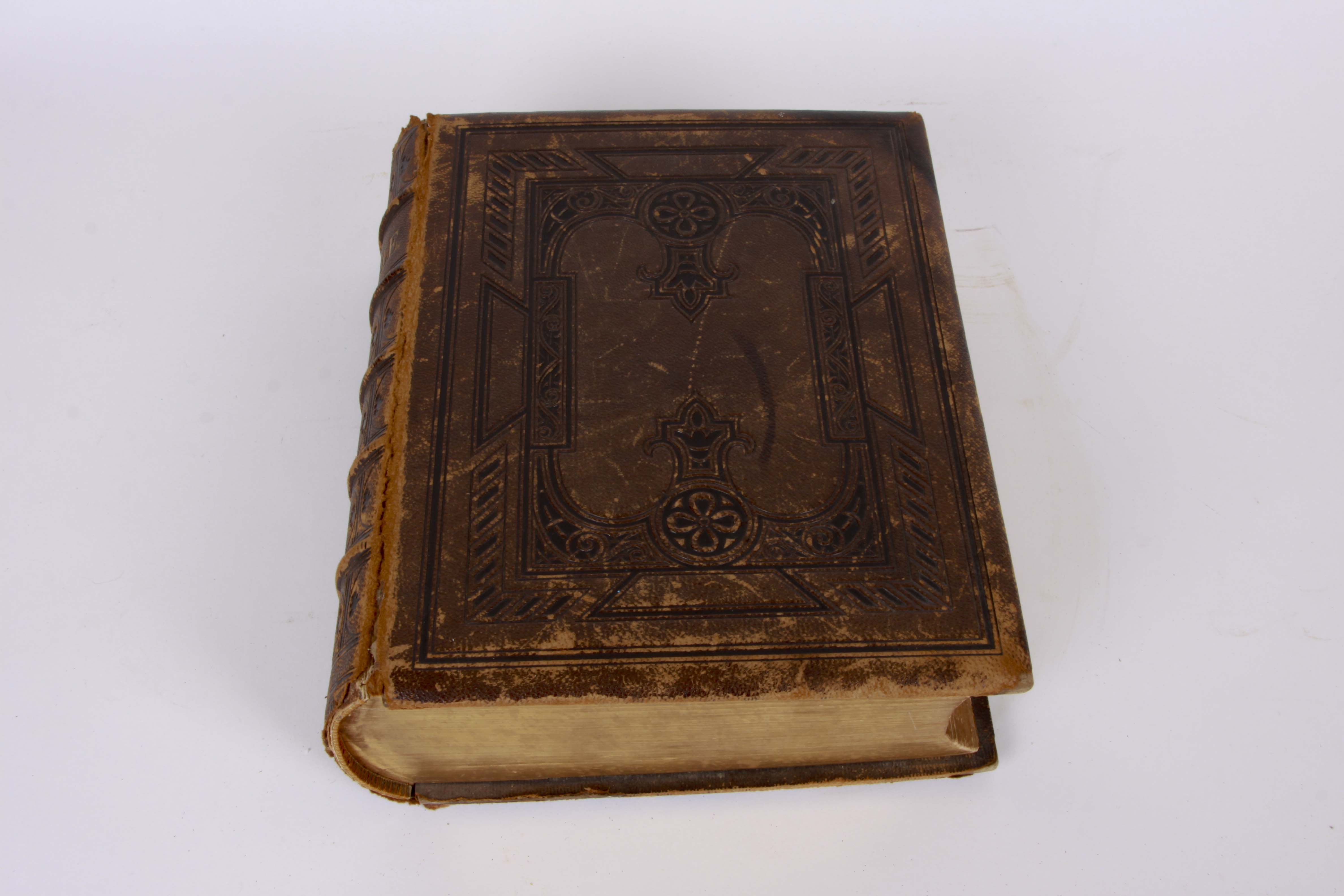 Vintage 1865  Leather Bound Holy Bible