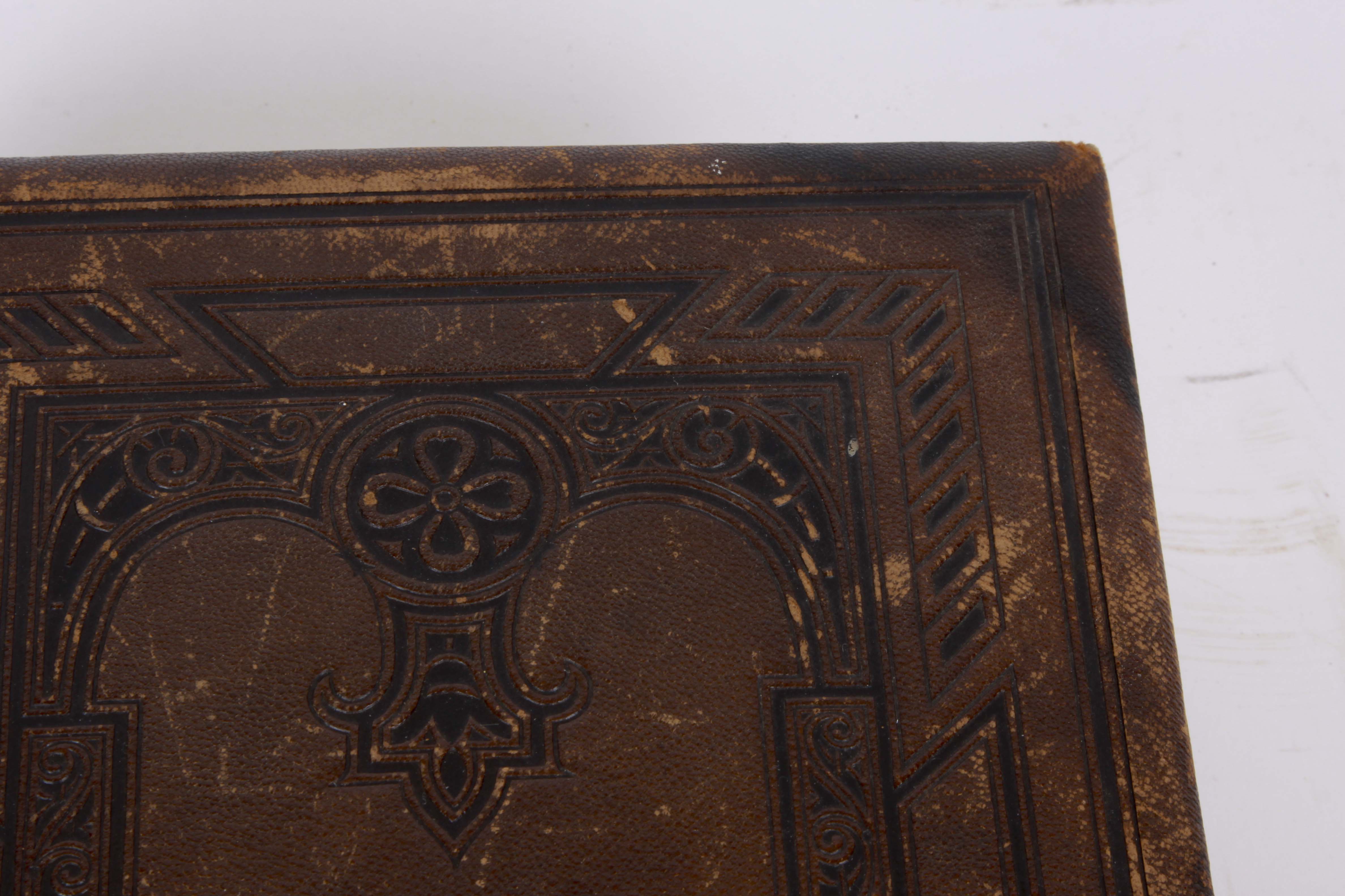 Vintage 1865  Leather Bound Holy Bible
