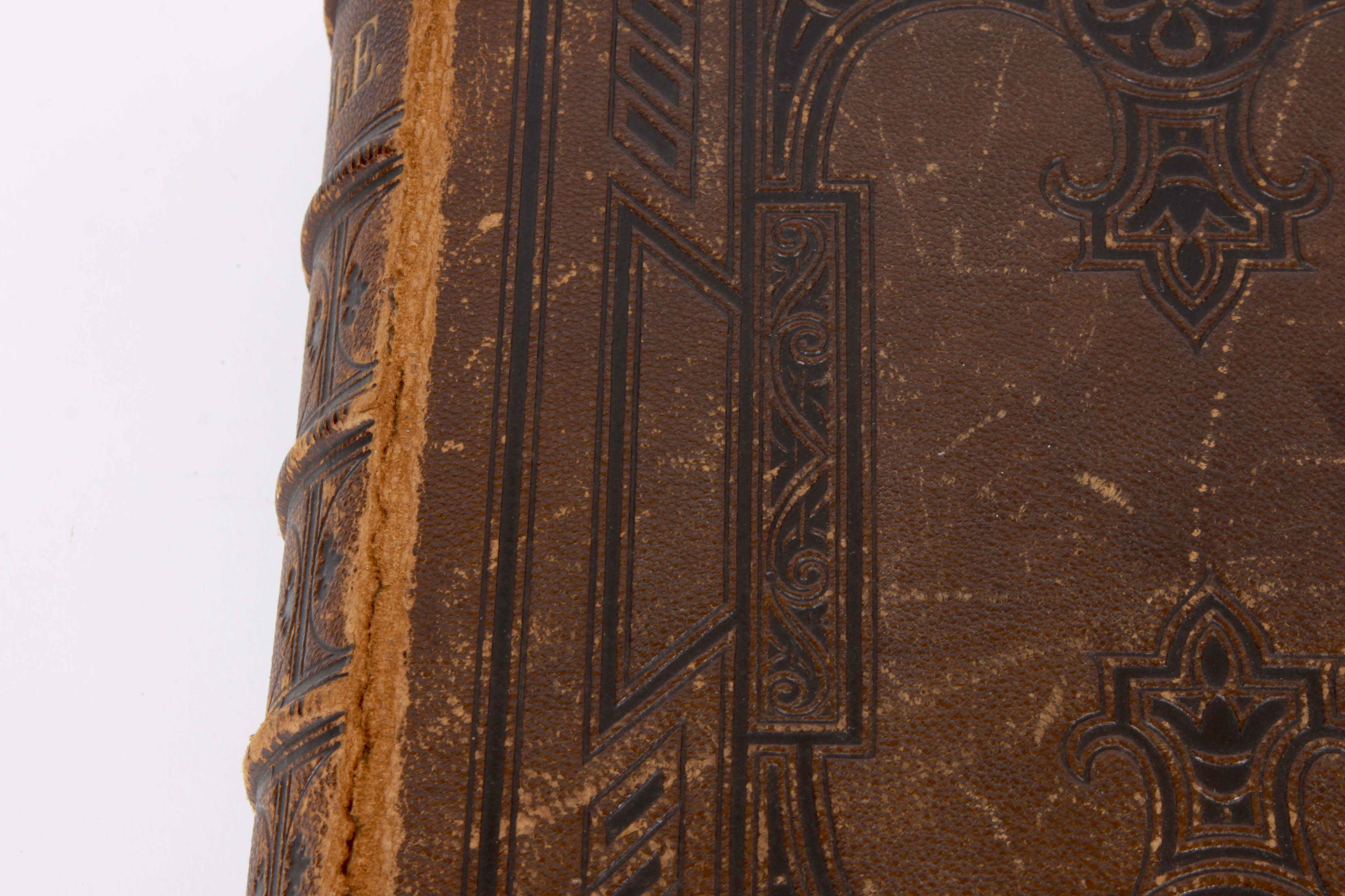 Vintage 1865  Leather Bound Holy Bible