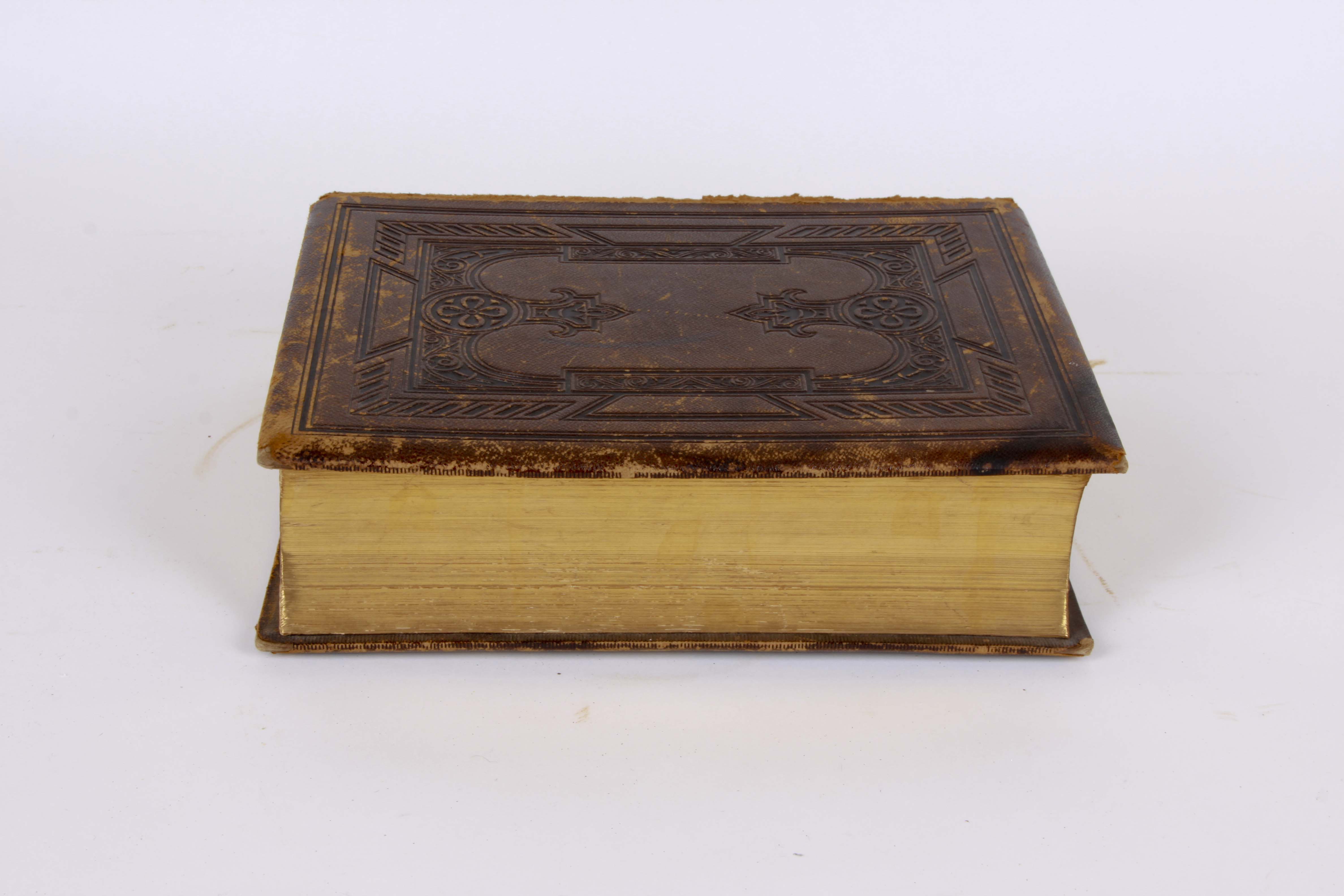 Vintage 1865  Leather Bound Holy Bible