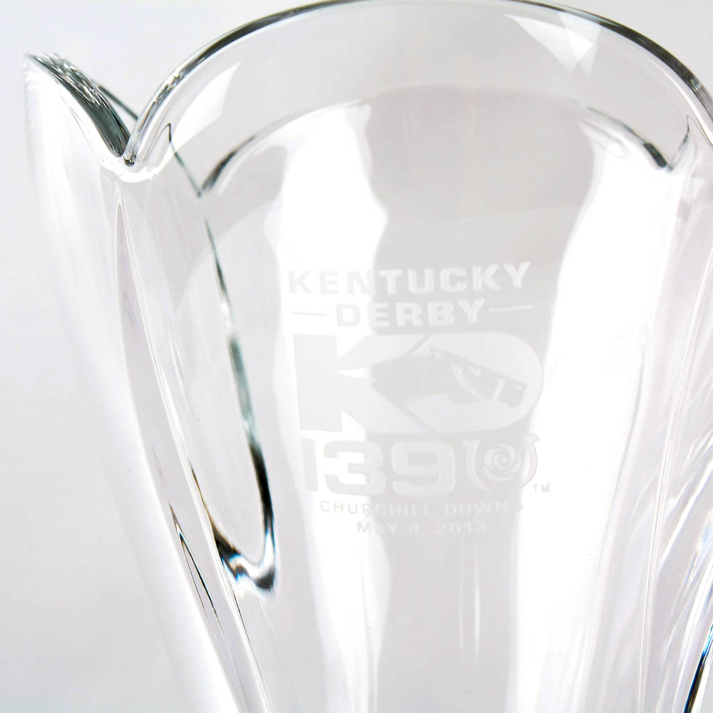 Kentucky Derby 139 Etched Logo Icon Symphony Vase