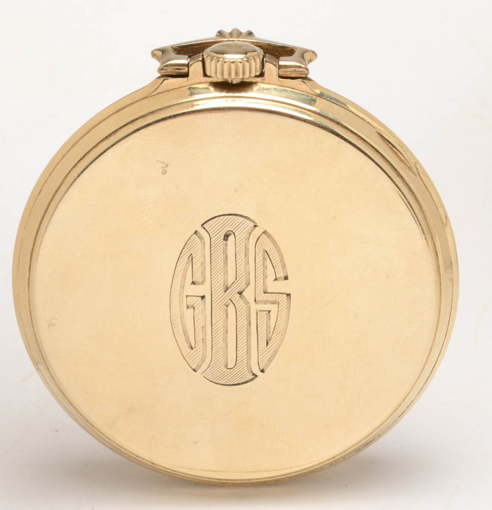 Vintage Elgin 10K Gold Filled Open Face Pocket Watch