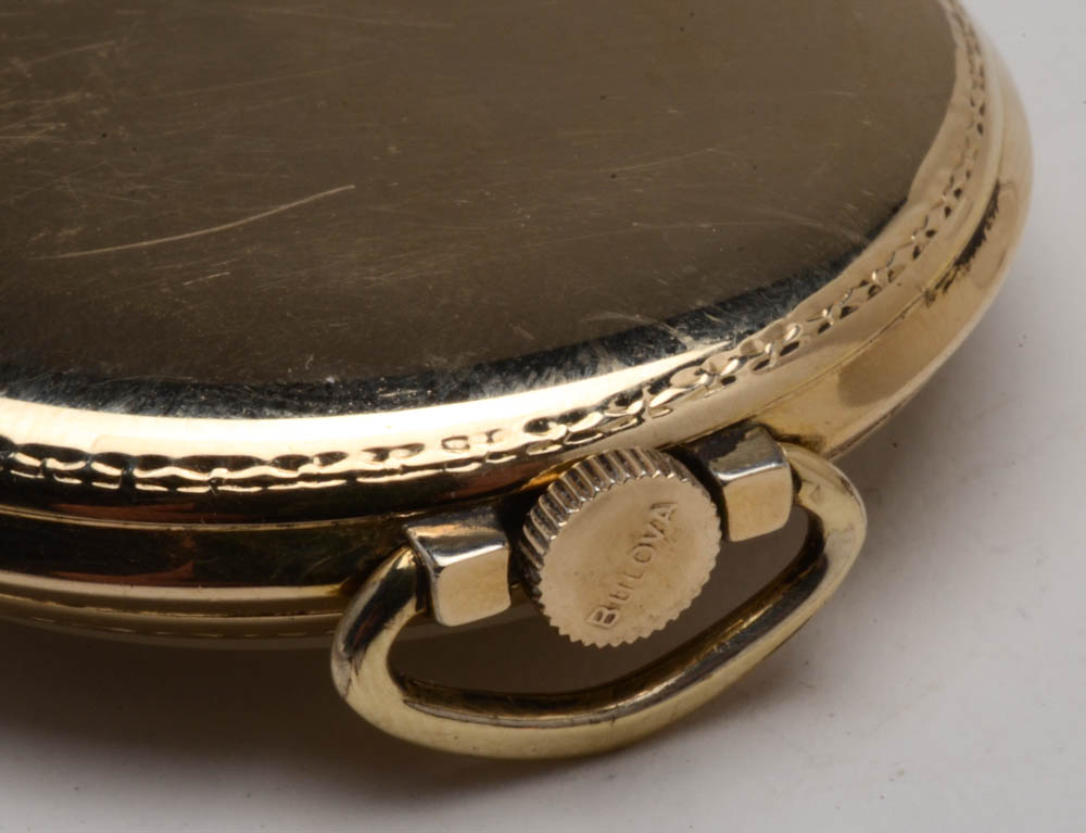 Vintage 10K Rolled Gold Plate Bulova Pocket Watch