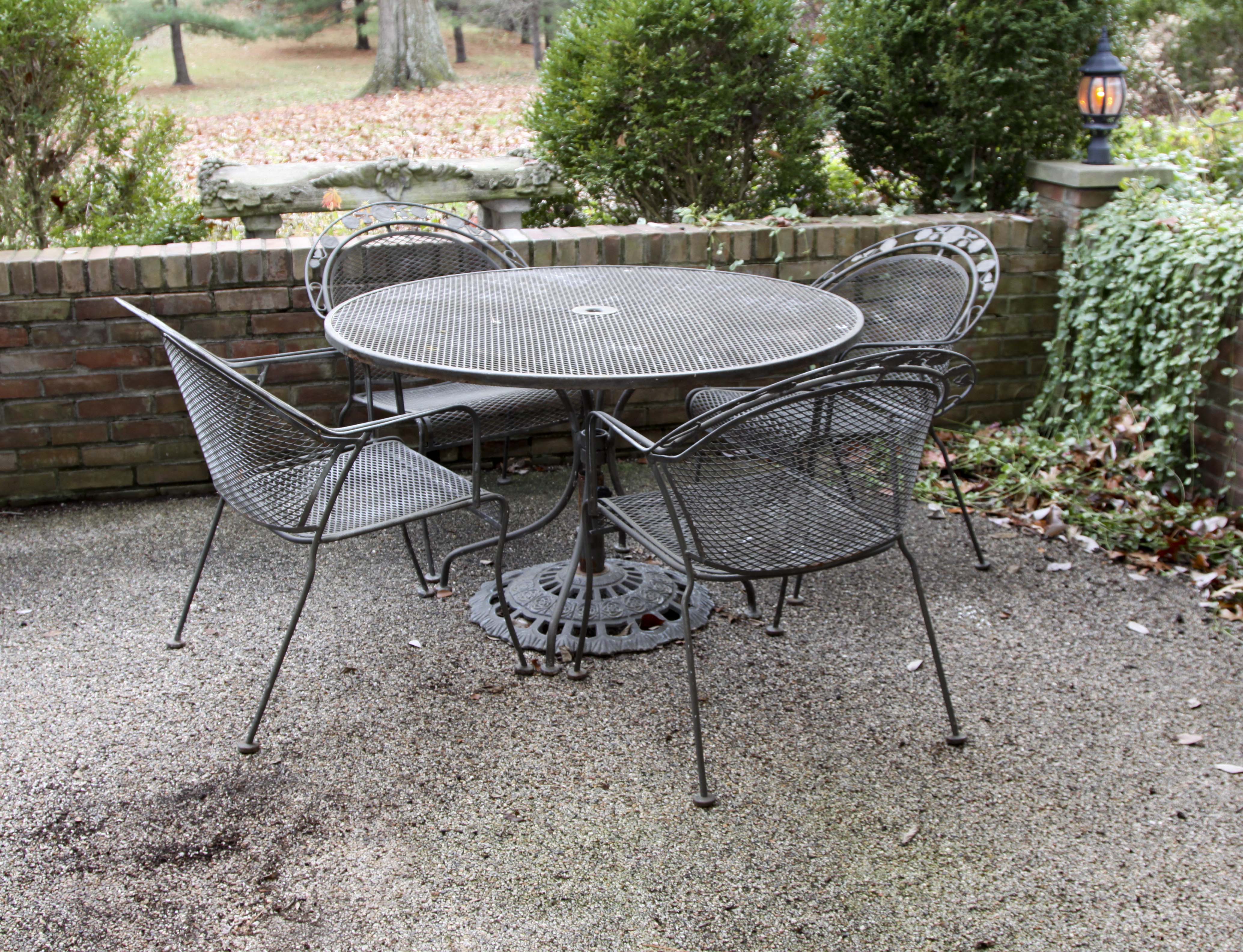 Metal Outdoor Patio Table and Chairs Set