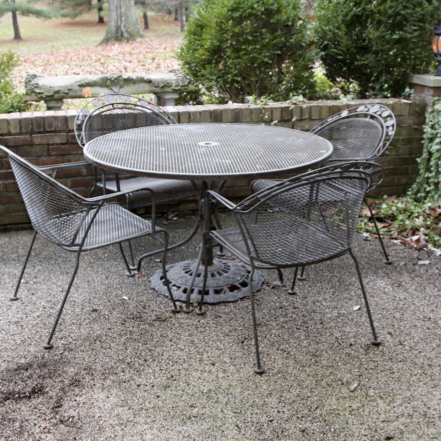 Metal Outdoor Patio Table and Chairs Set