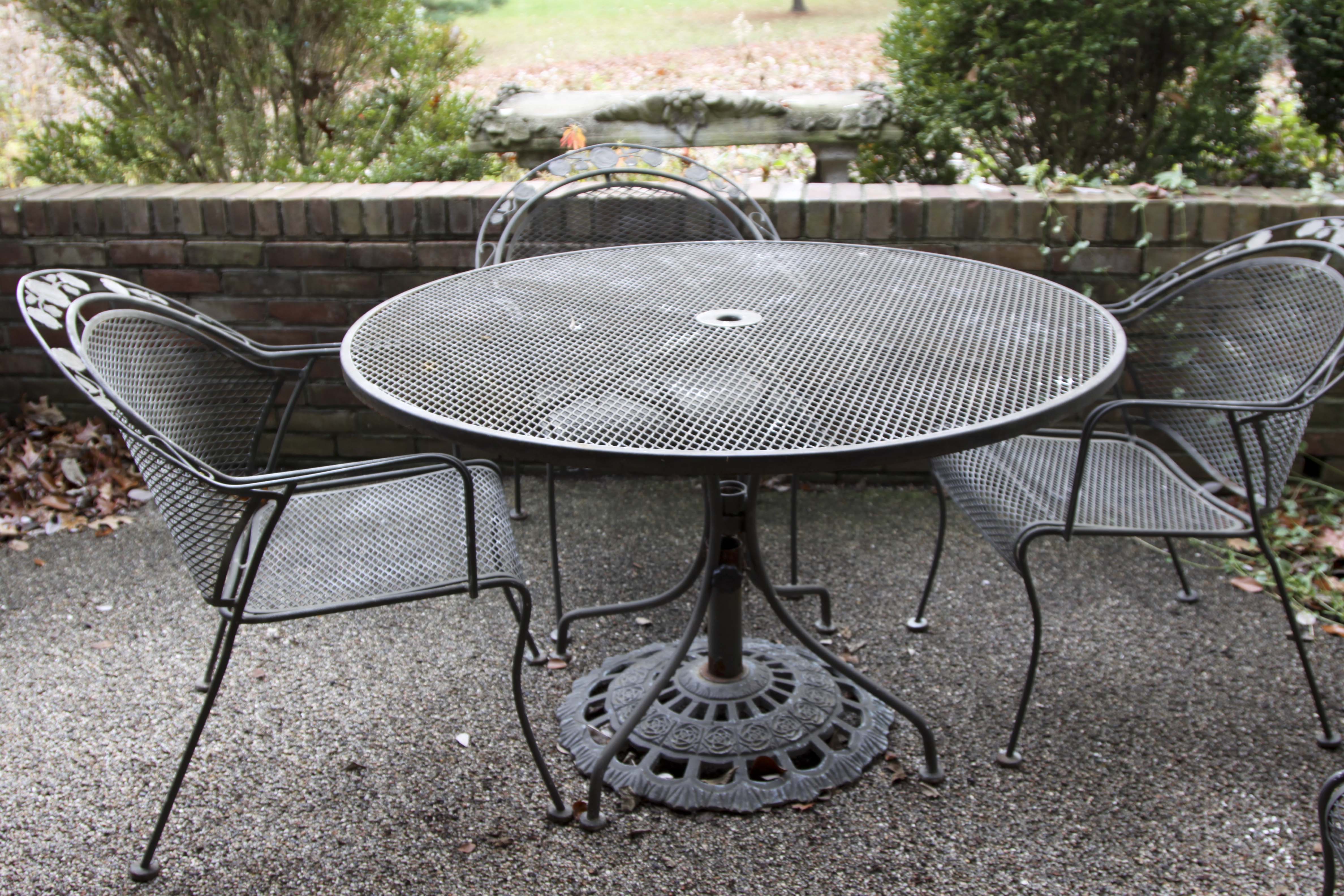 Metal Outdoor Patio Table and Chairs Set