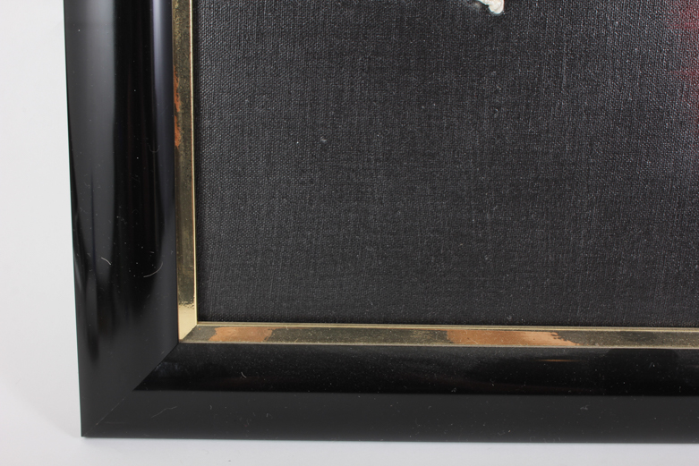 Ashton III Oil on Canvas with Crescent Moon