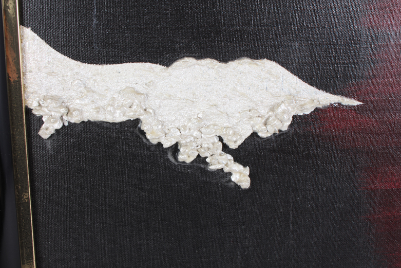 Ashton III Oil on Canvas with Crescent Moon