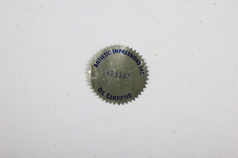 Ashton III Oil on Canvas with Crescent Moon