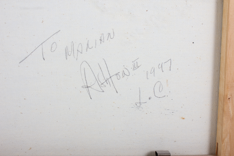 Ashton III Oil on Canvas with Crescent Moon